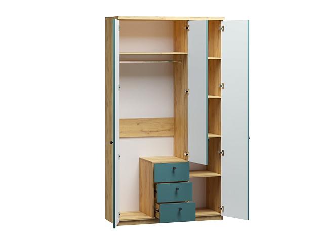 Шкаф распашной София РАХ - 19 МДФ Аквамарин