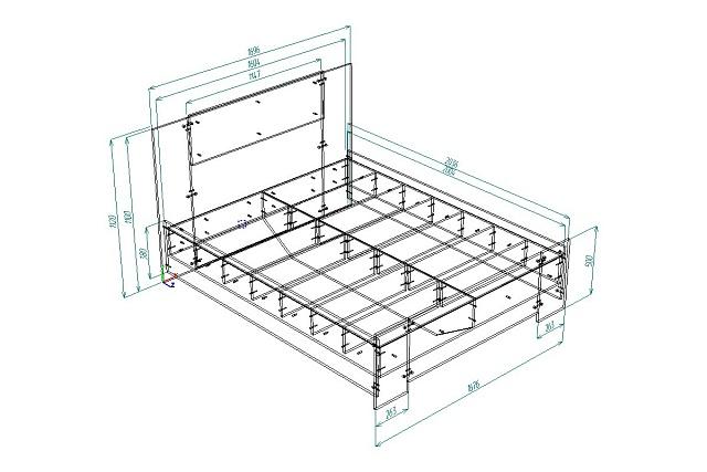 Кровать Муна 1600