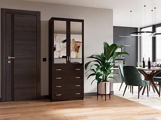 Шкаф распашной Стелла - 9 Венге