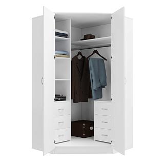 Шкаф угловой Алиса - 4 Белый