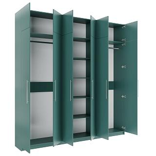 Шкаф распашной Калифорния - 6 с антресолью Сумеречный Голубой