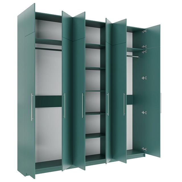 Шкаф распашной Калифорния - 6 с антресолью Сумеречный Голубой