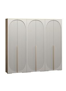 Шкаф распашной Брей - 3 Дуб Золотистый / Кашемир