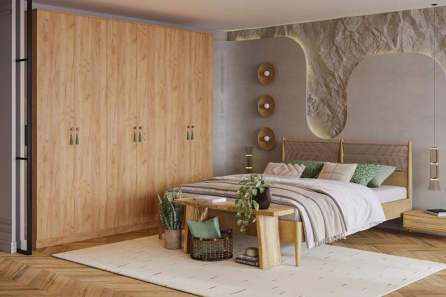 Шкаф распашной Монтана - 6 Крафт Золотой