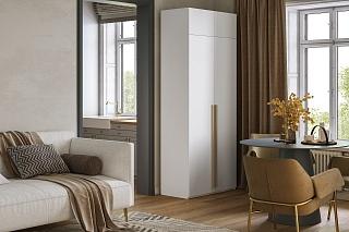 Шкаф распашной Лорена Хит - 2 с антресолью Белый