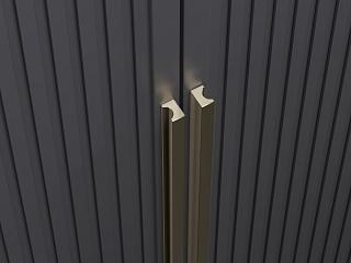 Шкаф распашной Рослин - 6.1 с антресолью Черный