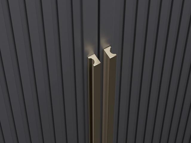 Шкаф распашной Рослин - 5 с антресолью Черный