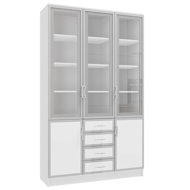 Книжный шкаф Альма - 18 Белый