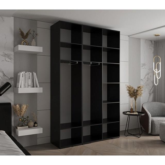 Шкаф распашной Мори - 5 Черный