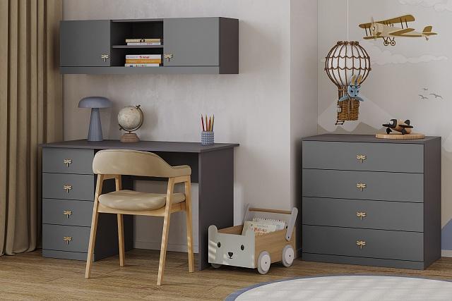 Комод Стрекоза - 4 МДФ Графит