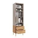 Стеллаж Скарлет - 2 Дуб Золотистый / Кашемир