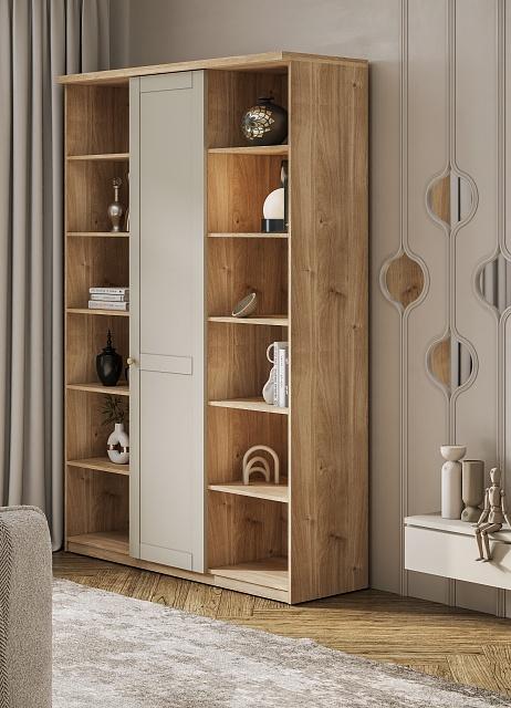 Шкаф распашной София РАХ - 39 МДФ Кастелло Медовый / Кашемир