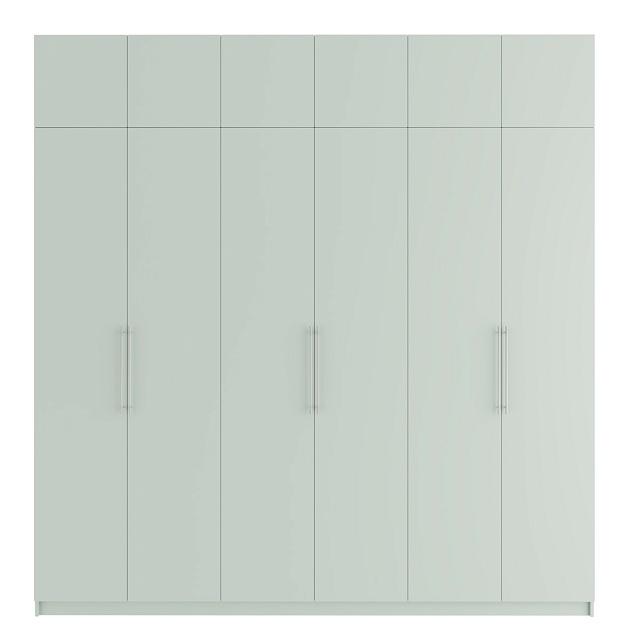 Шкаф распашной Калифорния - 6 с антресолью Пастельный Зеленый