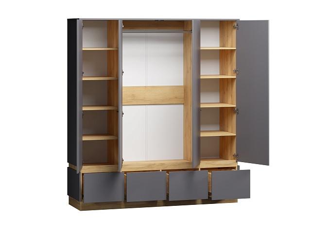 Шкаф распашной Exeed - 4 Графит