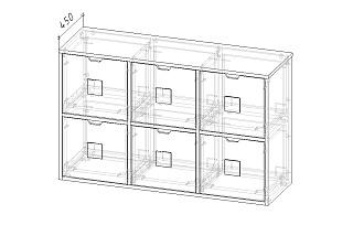 Стеллаж Kids - 13 Пастельно-Синий