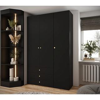 Шкаф распашной Люксор - 3.3 Черный