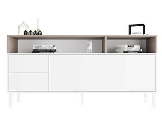 Тумба под ТВ Скарлет - 14 Белый / Кашемир