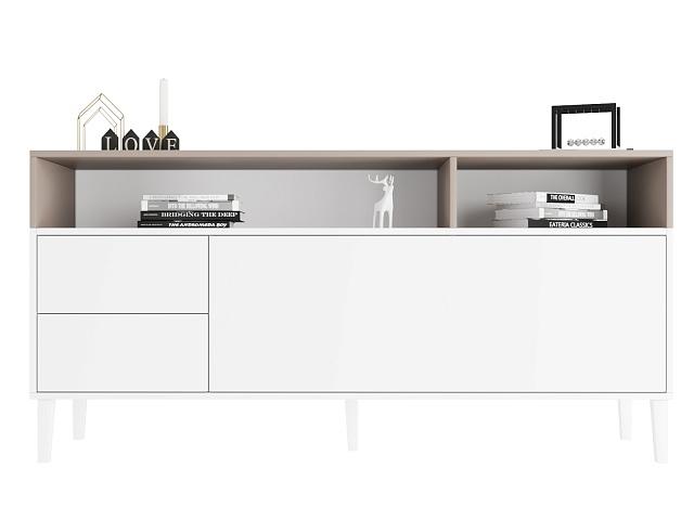 Тумба под ТВ Скарлет - 14 Белый / Кашемир