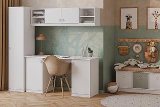 Детская стенка Скарабей - 11 МДФ Белый