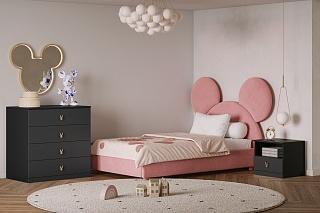 Детская стенка Банни - 3 МДФ Черный Агат