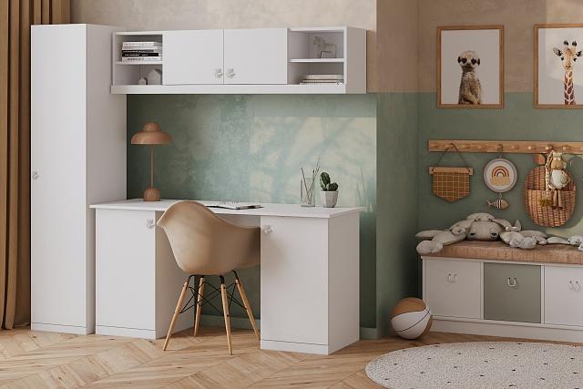 Детская стенка Скарабей - 11 МДФ Белый