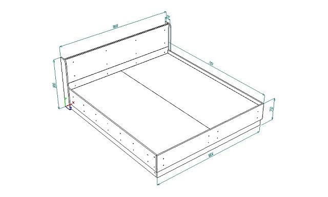 Кровать Алина 1800