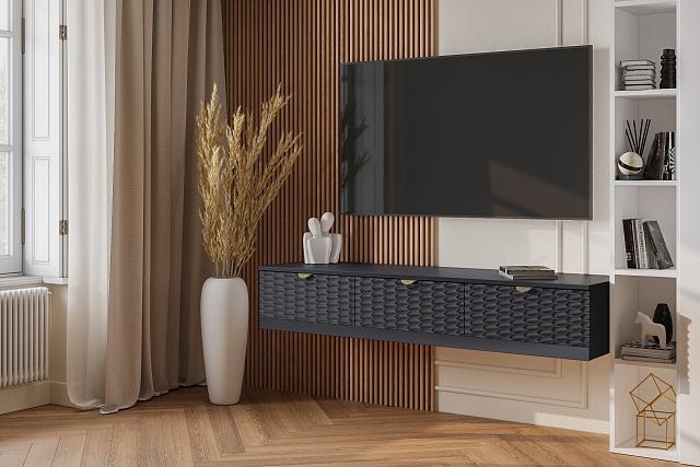 Тумба под ТВ подвесная Тоди - 3 Графит