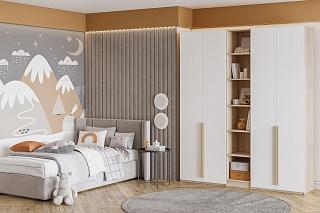 Шкаф распашной Хейсон - 17 Дуб Сонома / Белый