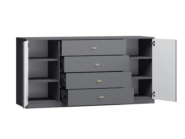 Комод Стрекоза - 3 МДФ Графит