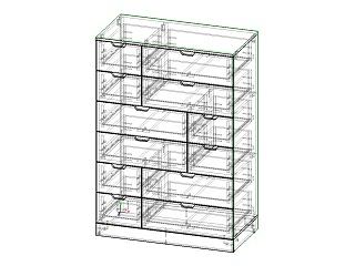 Комод Генри - 17 МДФ Белый