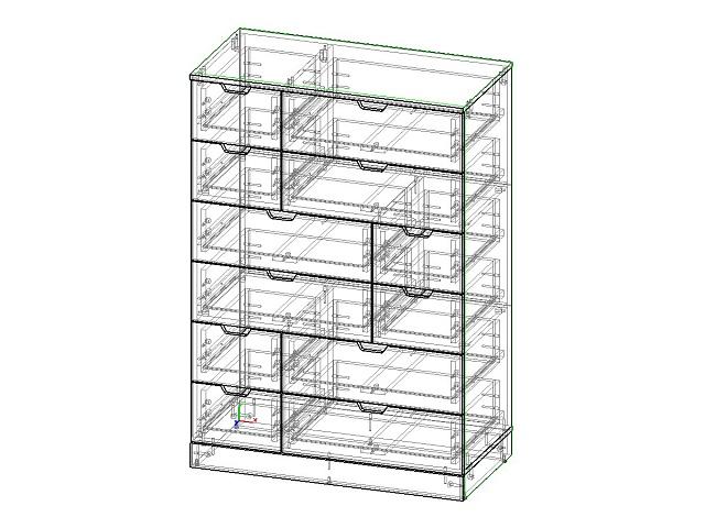 Комод Генри - 17 МДФ Черный