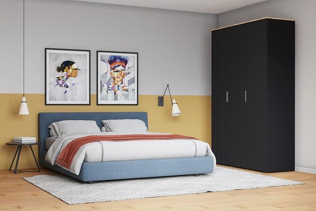 Шкаф распашной Салерно 3 Черный