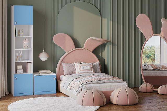 Детская стенка Банни - 1 МДФ Пастельно-Синий