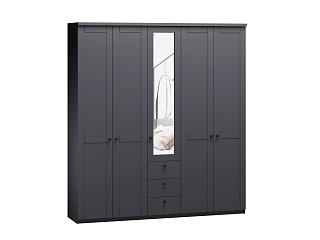 Шкаф распашной София РАХ - 17 МДФ Графит