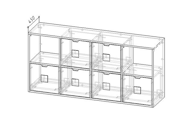 Стеллаж Kids - 4 Пастельно-Синий