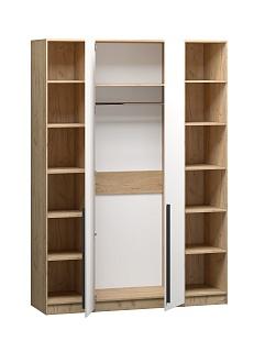 Шкаф распашной Хейсон - 24 Дуб Золотистый / Белый