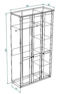 Шкаф распашной София РАХ - 1 МДФ Кашемир