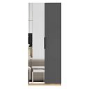 Шкаф распашной Астрис - 1 с зеркалом Графит