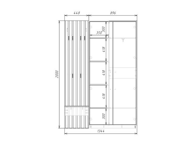Прихожая Неаполь - 11 Черный