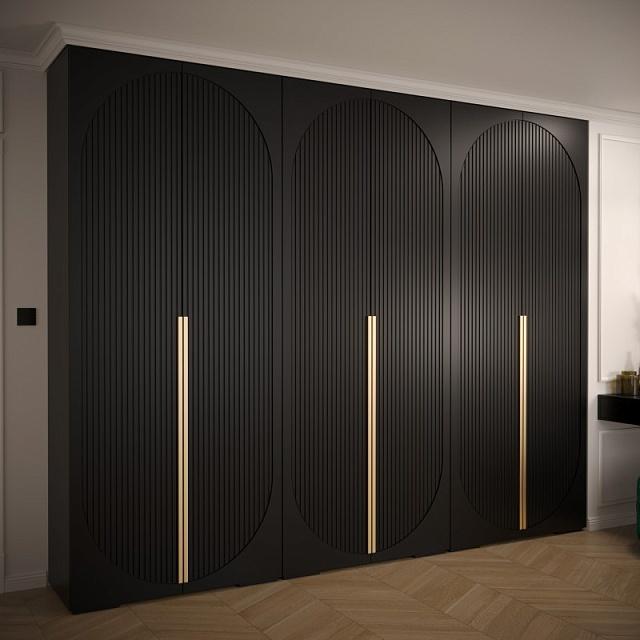 Шкаф распашной Брей - 3 Черный