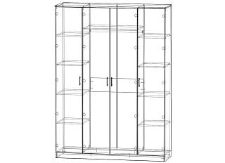 Шкаф распашной Леон - 4 МДФ