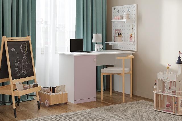 Письменный стол Банни - 3 МДФ Розовый Лайт