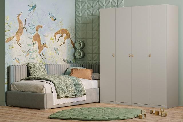 Шкаф распашной Скарабей - 4 МДФ Кашемир