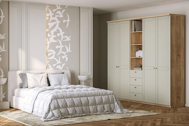 Шкаф распашной София РАХ - 31 МДФ Кастелло Медовый / Кашемир