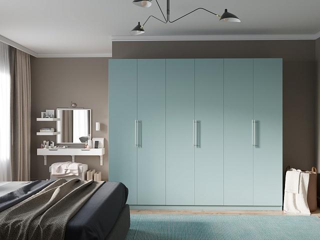 Шкаф распашной Калифорния - 6 Сумеречный Голубой