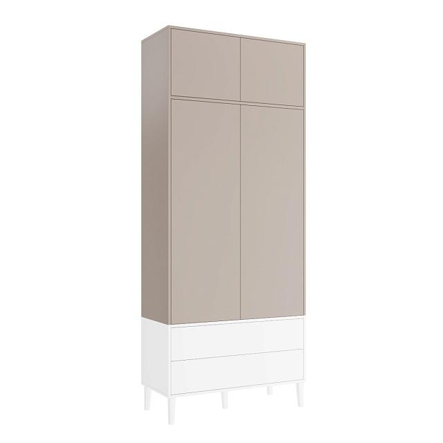 Стенка Скарлет - 1 Белый / Кашемир