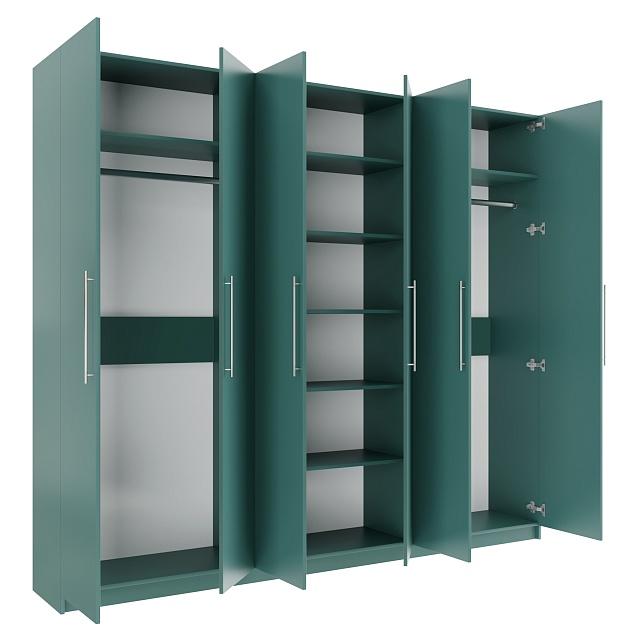 Шкаф распашной Калифорния - 6 Сумеречный Голубой