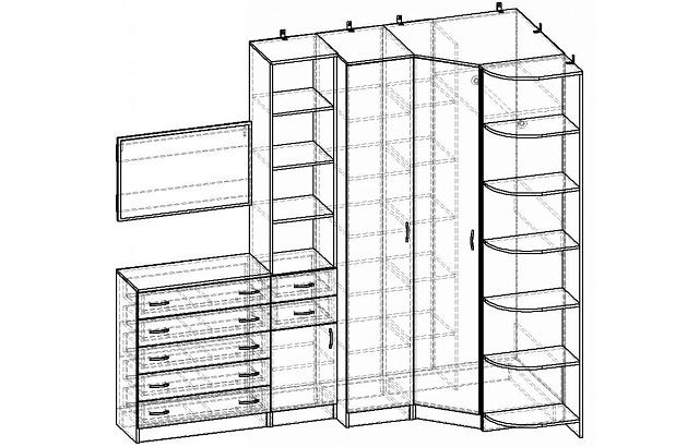 Прихожая Горизонт - 17 МДФ