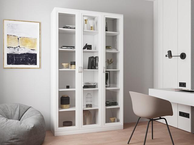 Книжный шкаф Библиограф - 3 №1 Белый