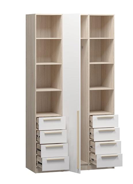 Шкаф распашной Хейсон - 28 Дуб Сонома / Белый